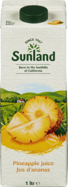 Sunland Ananasjuice 1liter