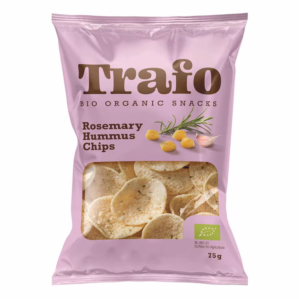 Organic Rosemary Hummus Chips 75g (Trafo)