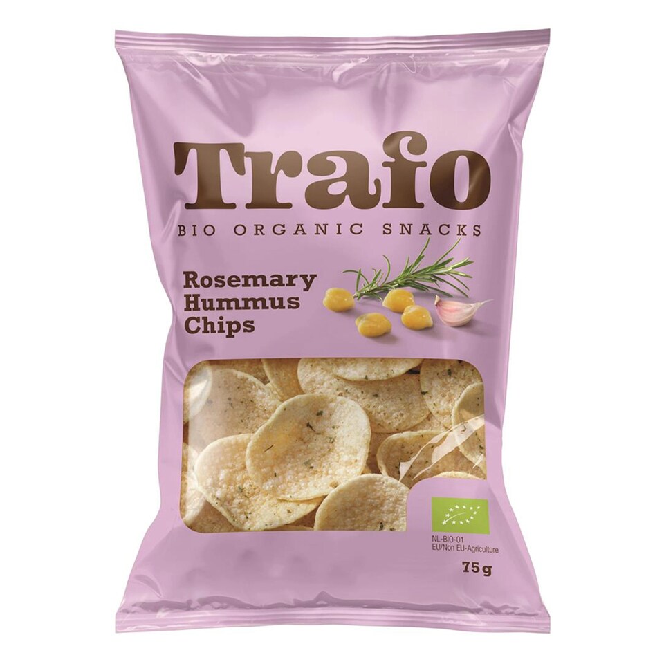 Organic Rosemary Hummus Chips 75g (Trafo)
