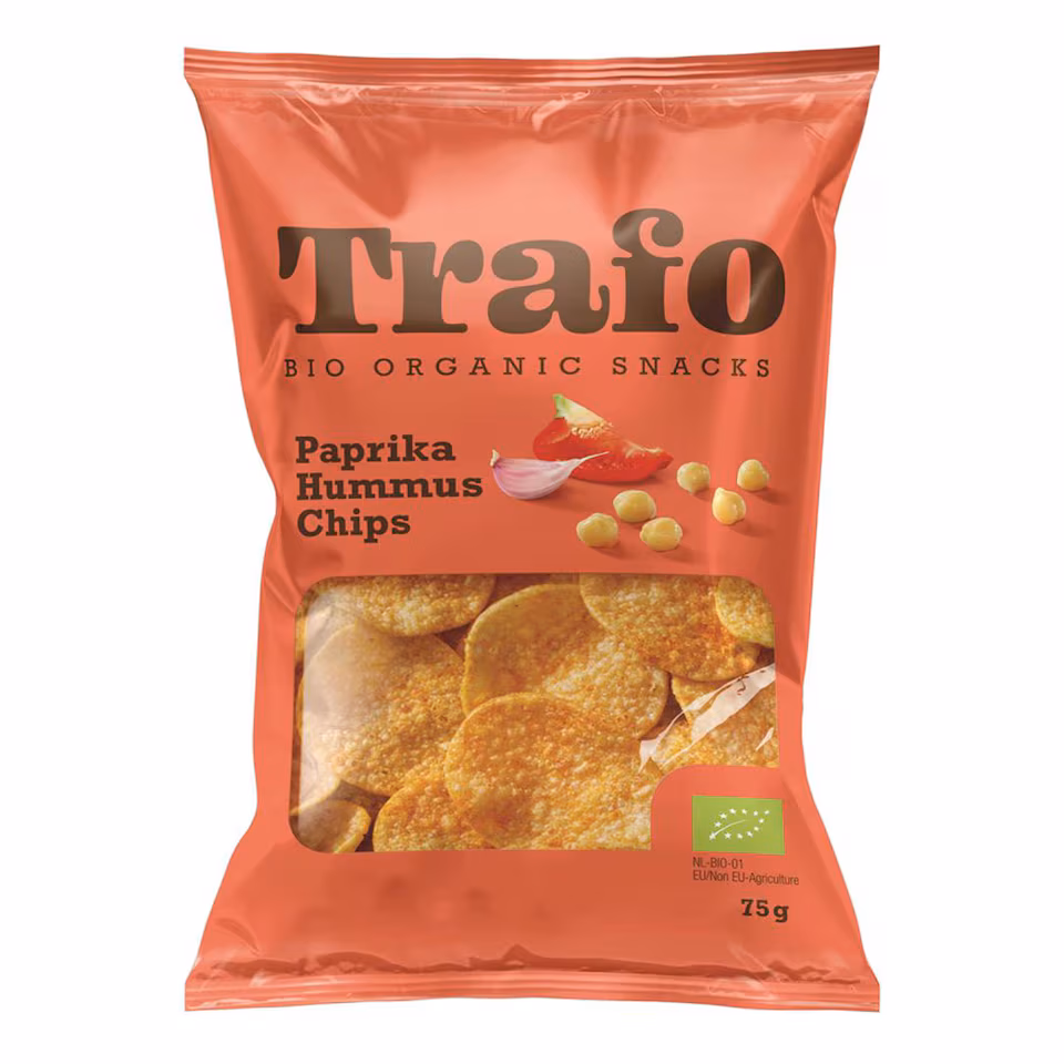 Organic Paprika Hummus Chips 75g (Trafo)