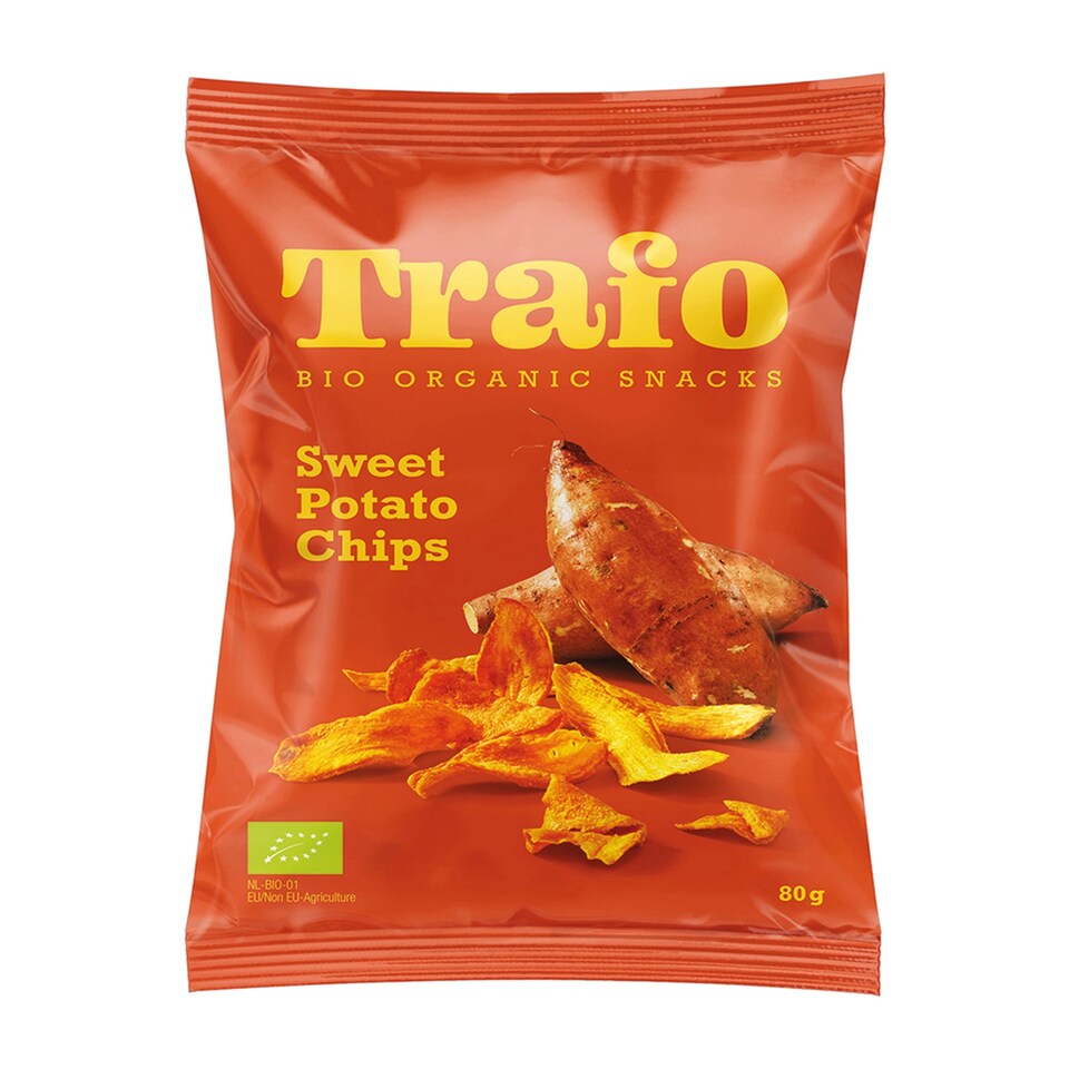 Sweet Potato Crisps 80g, Organic (Trafo)