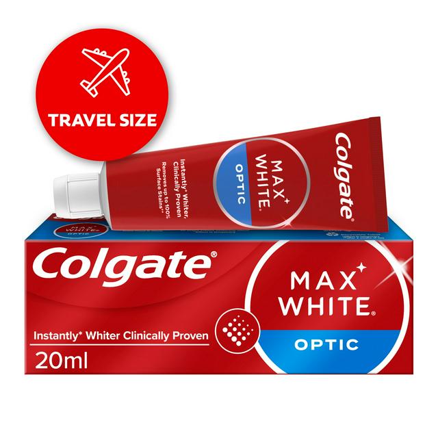 Colgate Max White One Optic Teeth Whitening Toothpaste Travel Size 20ml