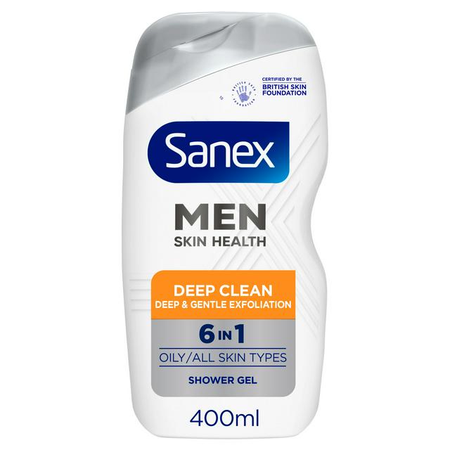 Sanex 400ml Men Skin Health Deep Clean Shower Gel