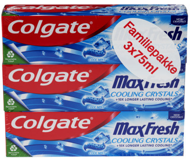Colgate Tannkrem Max Fresh Cooling Crystals 3pk