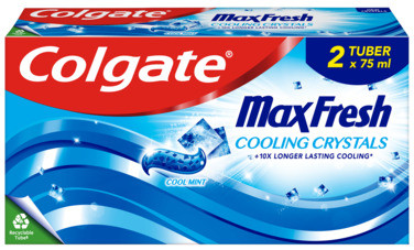 Colgate Max Fresh Cooling Crystals Tannkrem 2 X 75 ml
