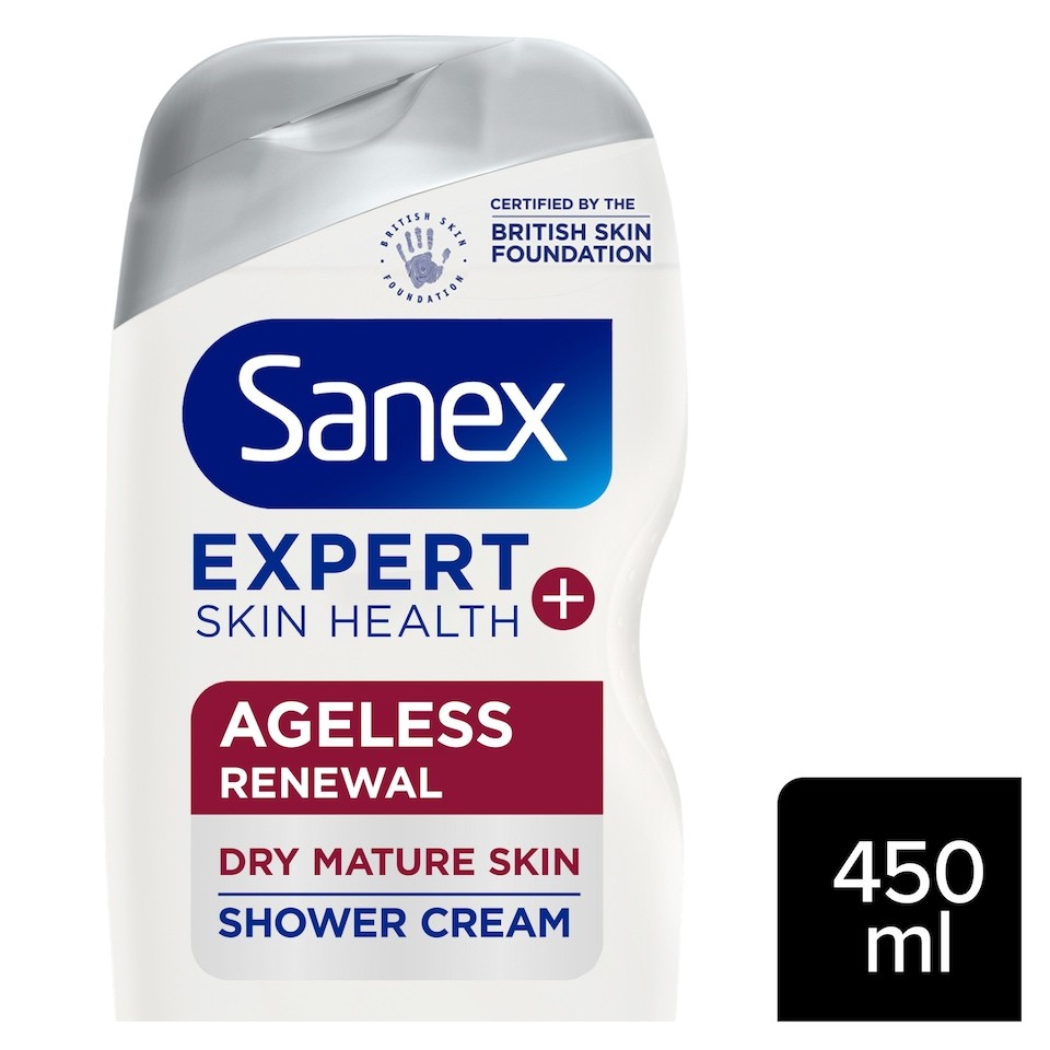 Sanex Expert Skin Health+ Ageless Renewal Shower Gel Body Wash 450ml