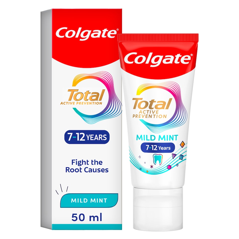 Colgate Total Active Prevention 7-12 Years Mild Mint Toothpaste 50ml