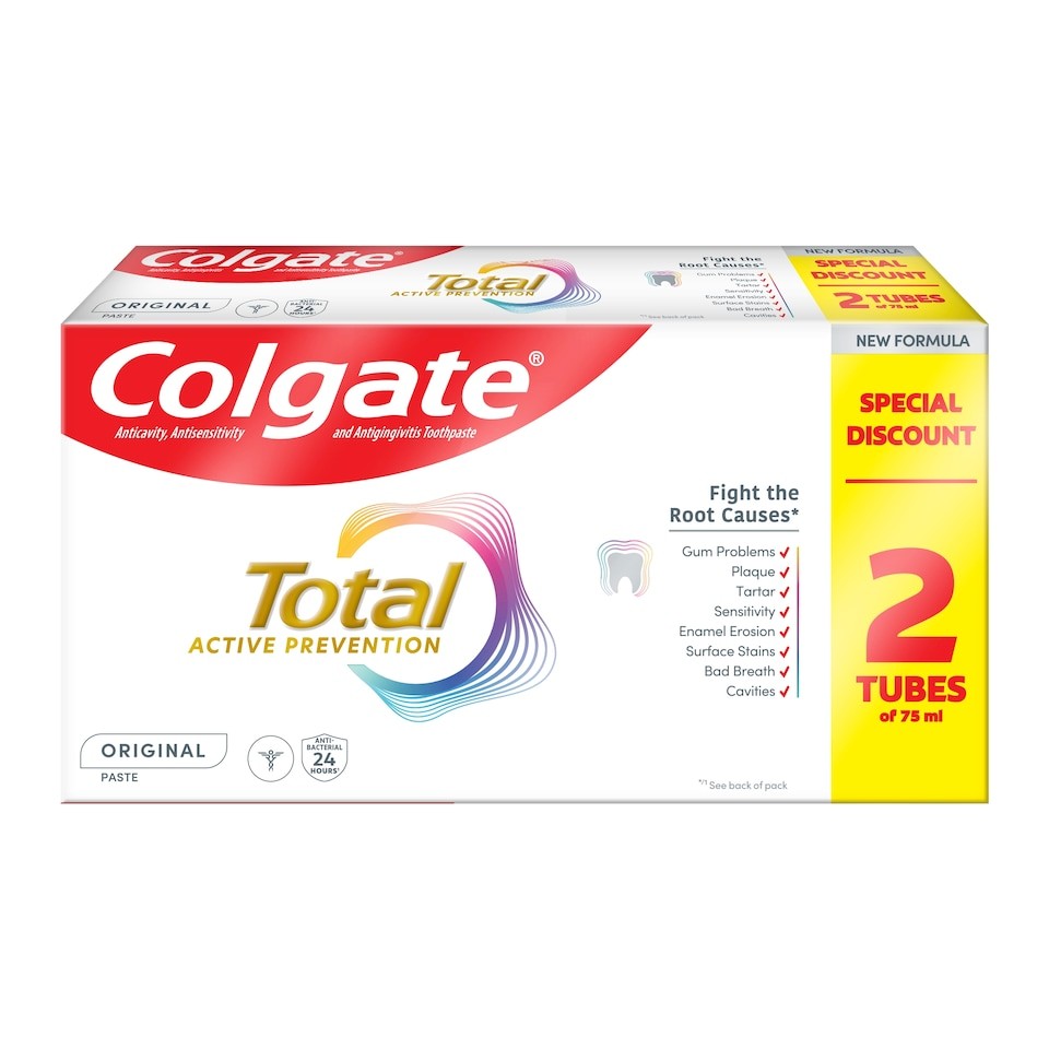 Colgate Total Active Prevention Original Toothpaste 2 x 75ml