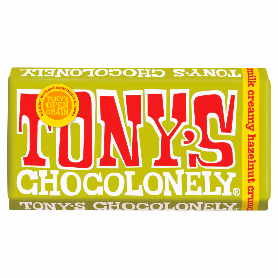 Tony's Chocolonely Milk Chocolate Creamy Hazelnut Crunch 180G