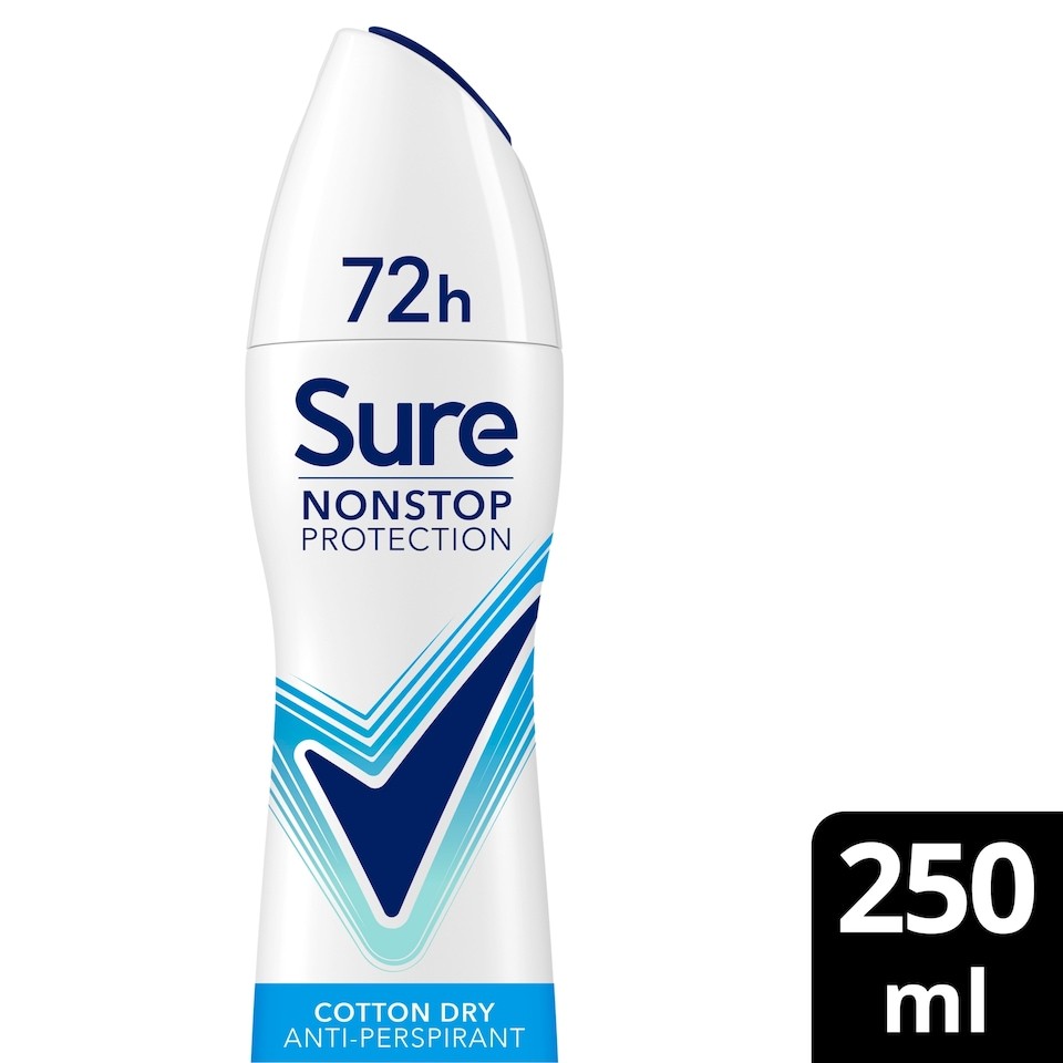 Sure Women Cotton Dry 72h Nonstop Protection Antiperspirant Deodorant 250ml