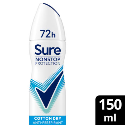 Sure Nonstop Protection Anti-Perspirant Aerosol Cotton Dry 150 ml