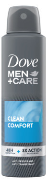 Dove Men+care Spray Clean Comfort Deo Antiperspirant 150ml