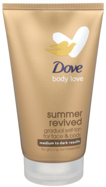 Dove Gradual Self-tan Lotion Face & Body Medium To Dark 75ml Summer Revived