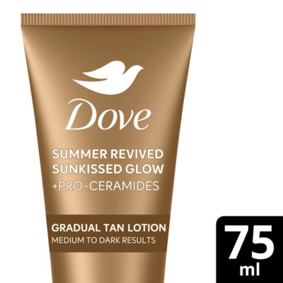 Dove Summer Revived Sunkissed Glow Medium to Dark Gradual Tan Lotion 75 ml