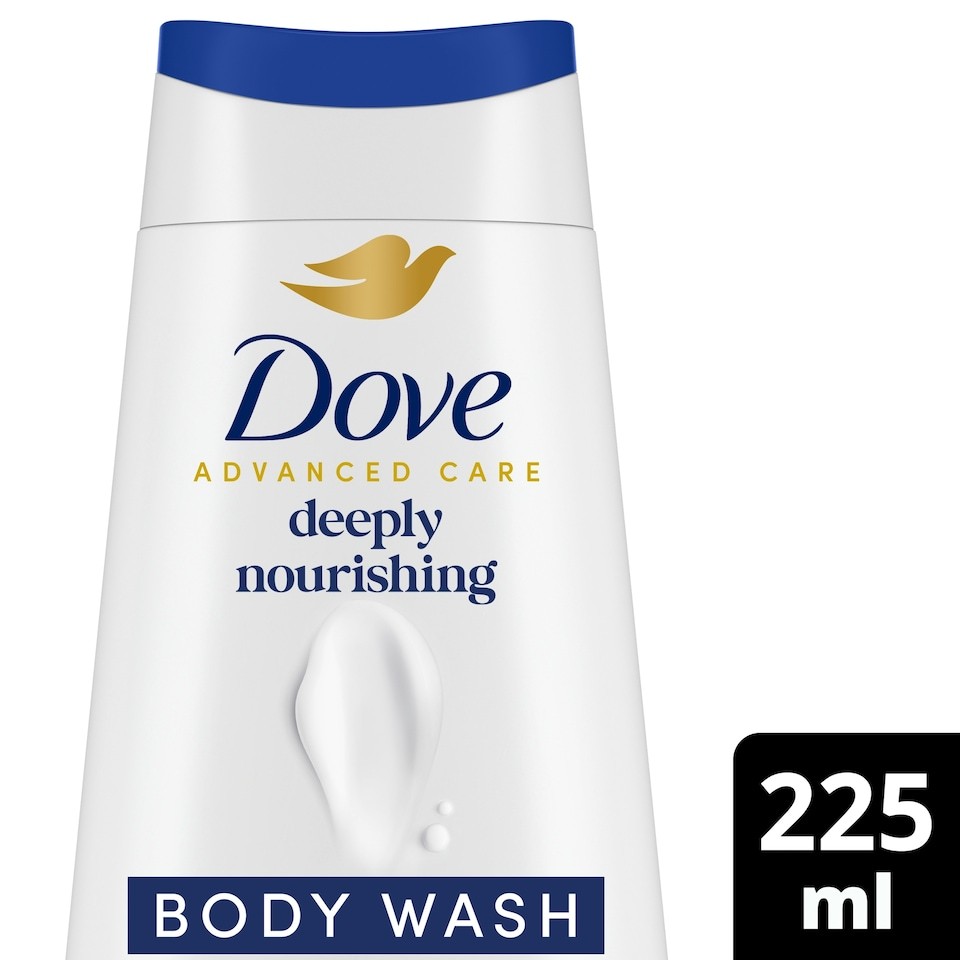 Dove Deeply Nourishing 24hr Moisturisation Advanced Care Body Wash Shower Gel 225ml