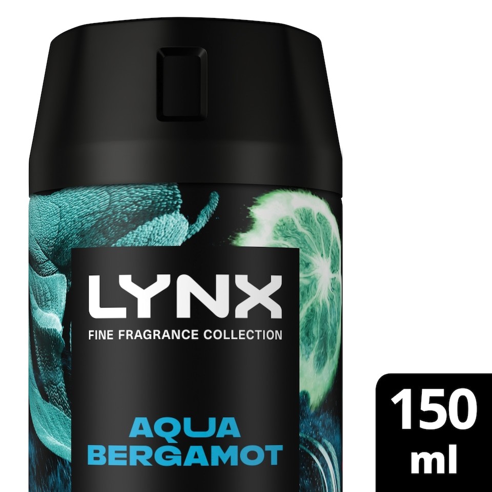 Lynx Aqua Bergamot 72h Fine Fragrance Deodorant Bodyspray for Men 150ml