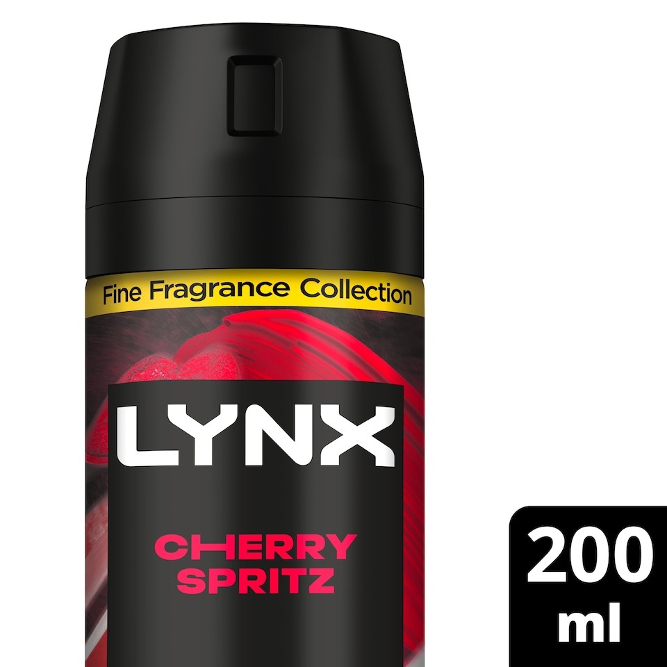 Lynx Cherry Spritz 72h Fine Fragrance Premium Deodorant Bodyspray for Men 200ml