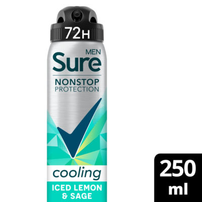 Sure Men Nonstop Protection Iced Lemon & Sage Anti-Perspirant Aerosol 250 ml