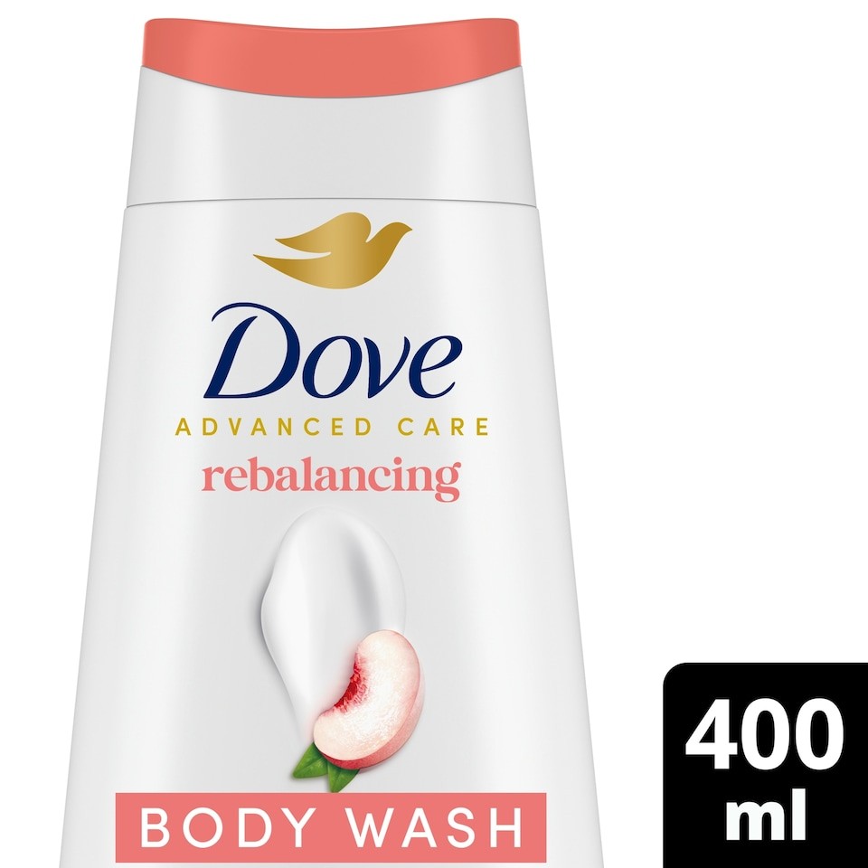 Dove Rebalancing 24hr Moisturisation Advanced Care Body Wash Shower Gel 400ml