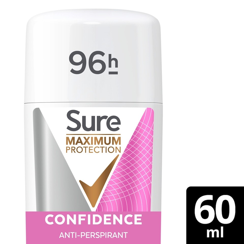 Sure Women Maximum Protection Confidence Odour Control 96h Antiperspirant Deodorant Invisible Cream 60ml