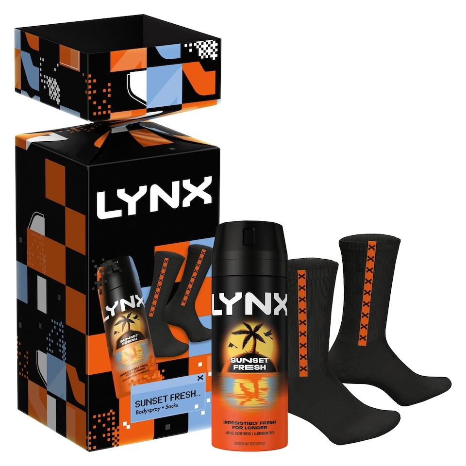 Lynx Bodyspray + Socks Sunset Fresh Gift Set