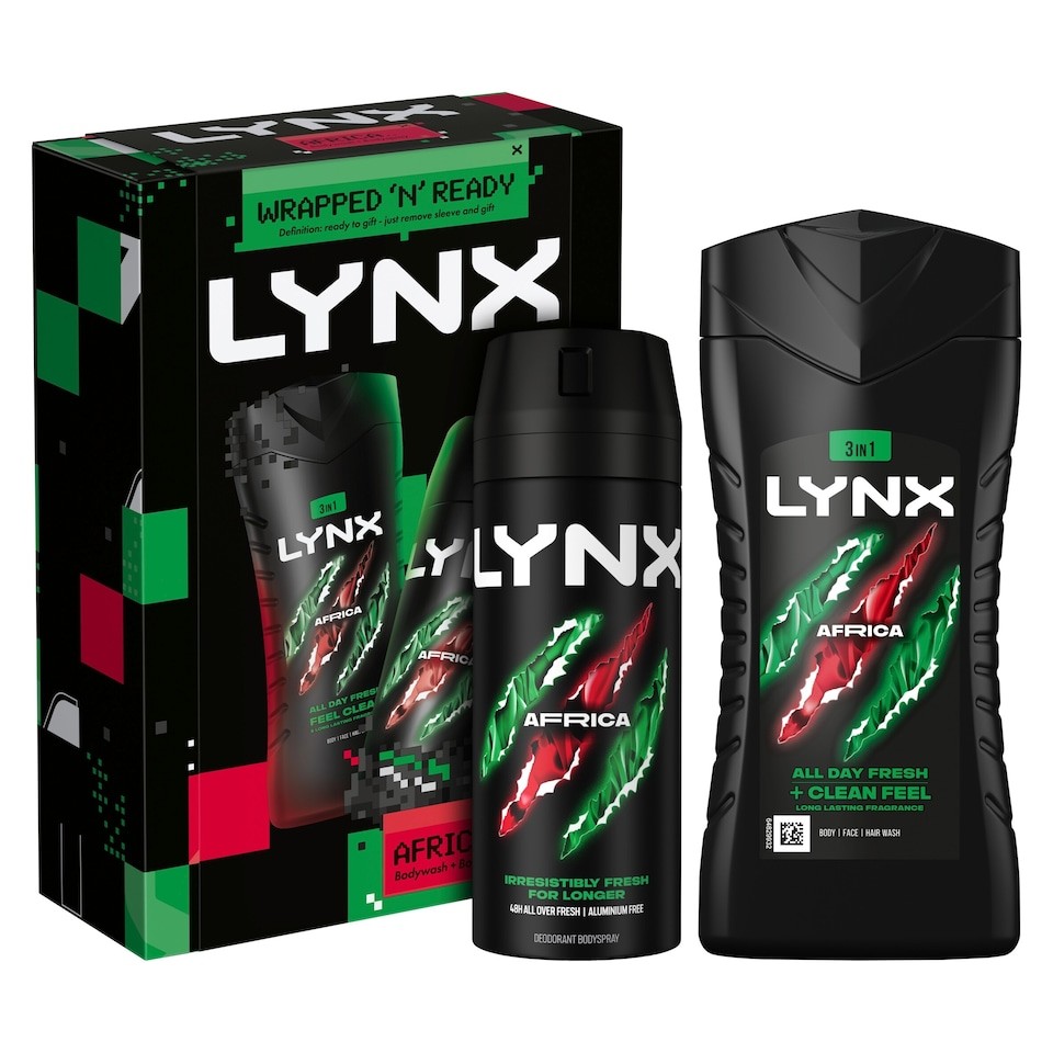 Lynx Africa Body Wash & Body Spray Duo Gift Set