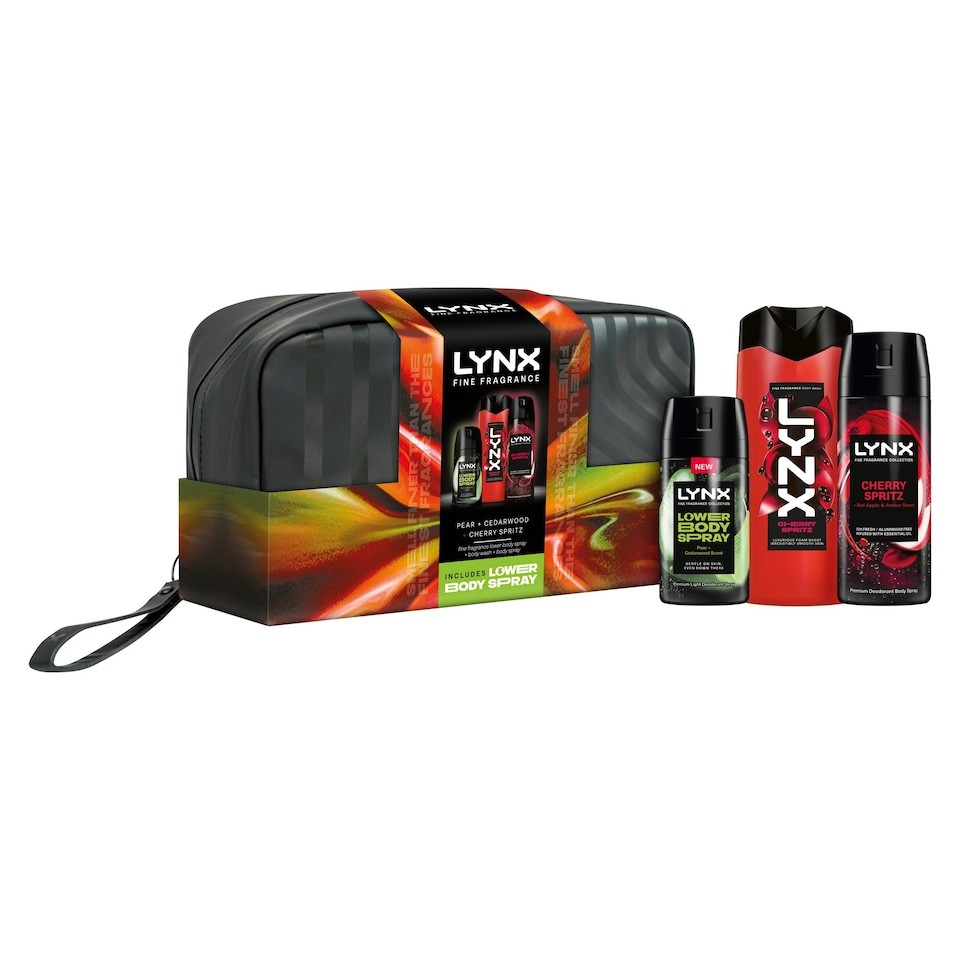 Lynx Fine Fragrance Cherry Spritz Washbag Collection