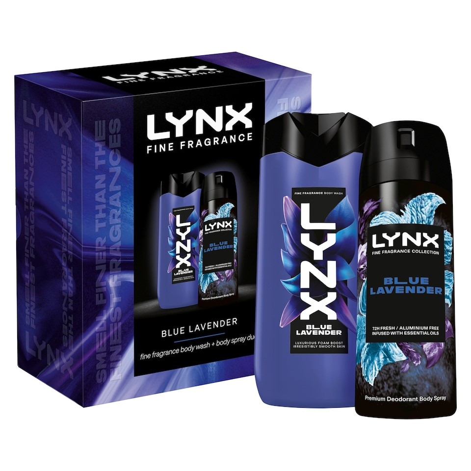 Lynx Fine Fragrance Blue Lavender Bodyspray & Bodywash Gift Set