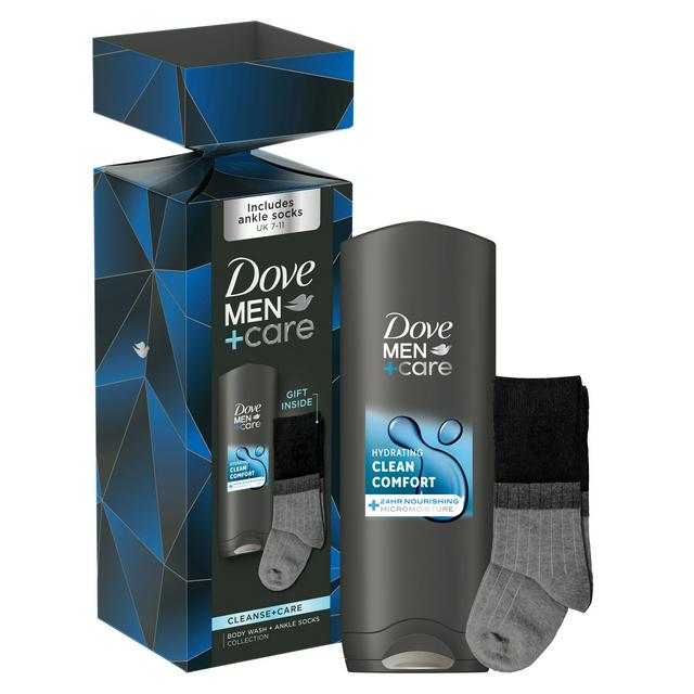 Dove Men+Care Cleanse+Care Body Wash & Socks Gift Set