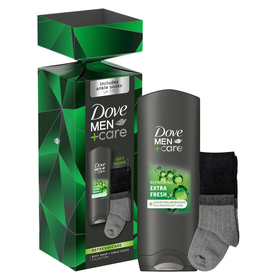 Dove Men + Care Refresh + Care Body Wash & Socks Gift Set
