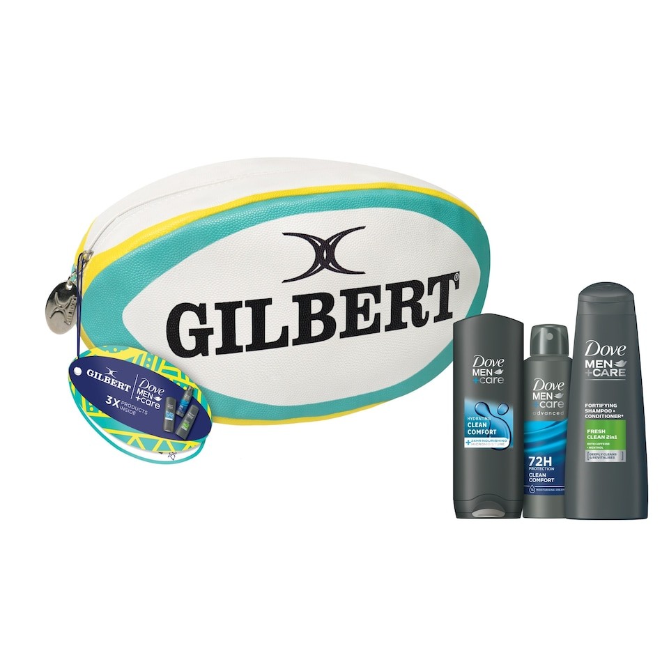 Dove Men + Care & Gilbert Rugby Ball Washbag