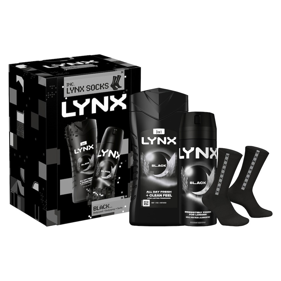 Lynx Black Duo & Socks Gift set