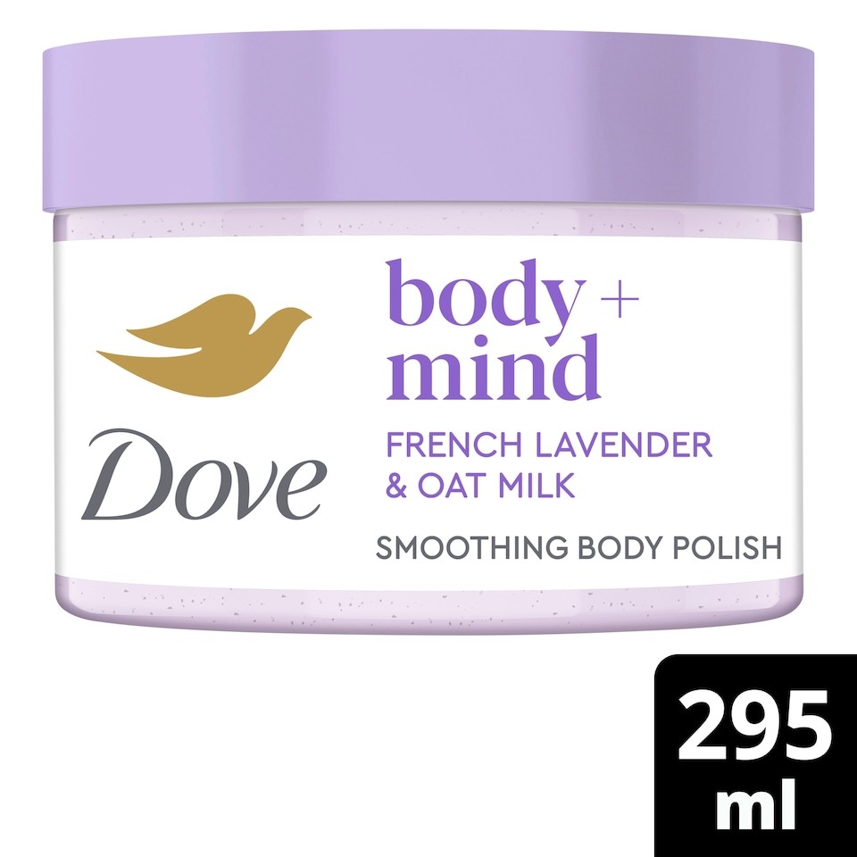 Dove Body + Mind French Lavender & Oat Milk Bath Scrub 295ml
