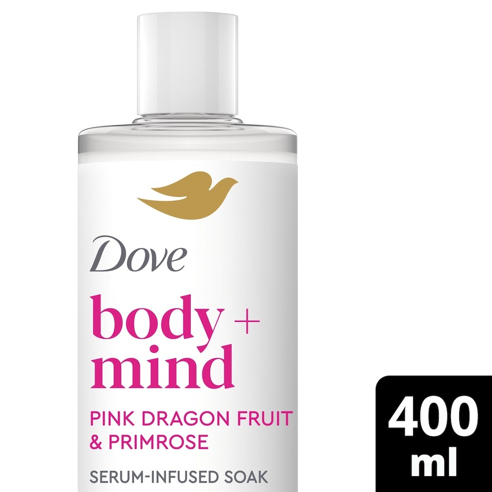 Dove Body + Mind Pink Dragonfruit & Primrose Serum Infused Bath Soak 400ml