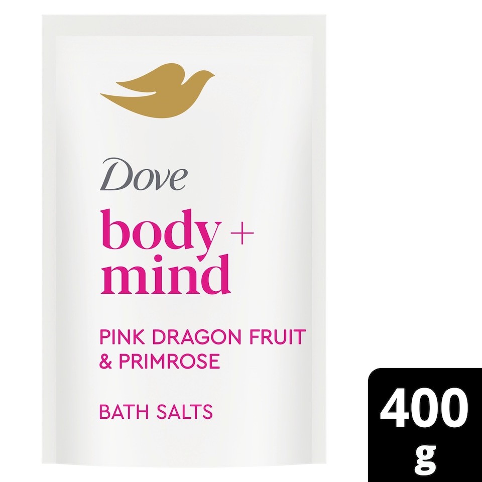 Dove Body + Mind Pink Dragonfruit & Primrose Bath Salts 400g