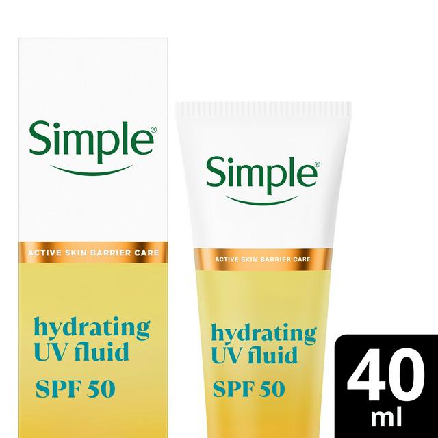 Simple 40ml Hydrating UV Fluid Sunscreen with SPF 50 Sun Protection