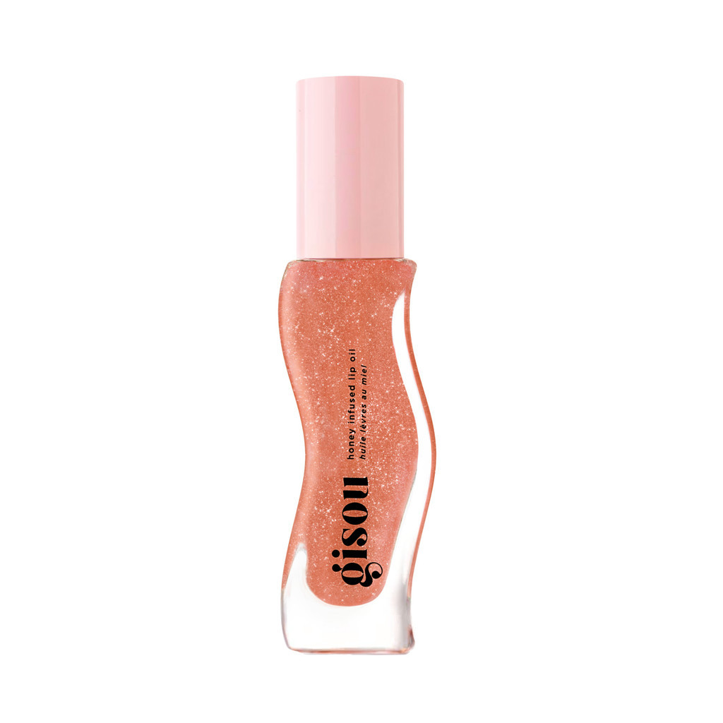 Gisou Honey Infused Lip Oil A sheer nude shimmer