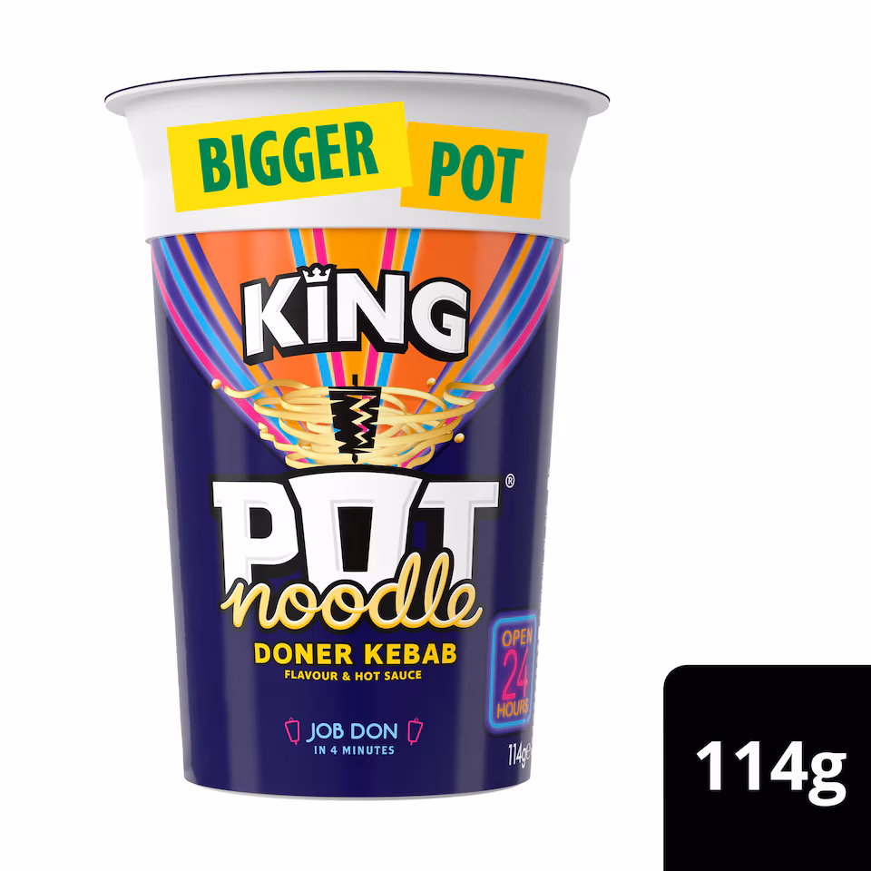Pot Noodle Doner Kebab Instant Noodles King Pot 114g