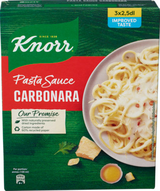 Knorr Carbonara Pastasaus 3pk 3x23g