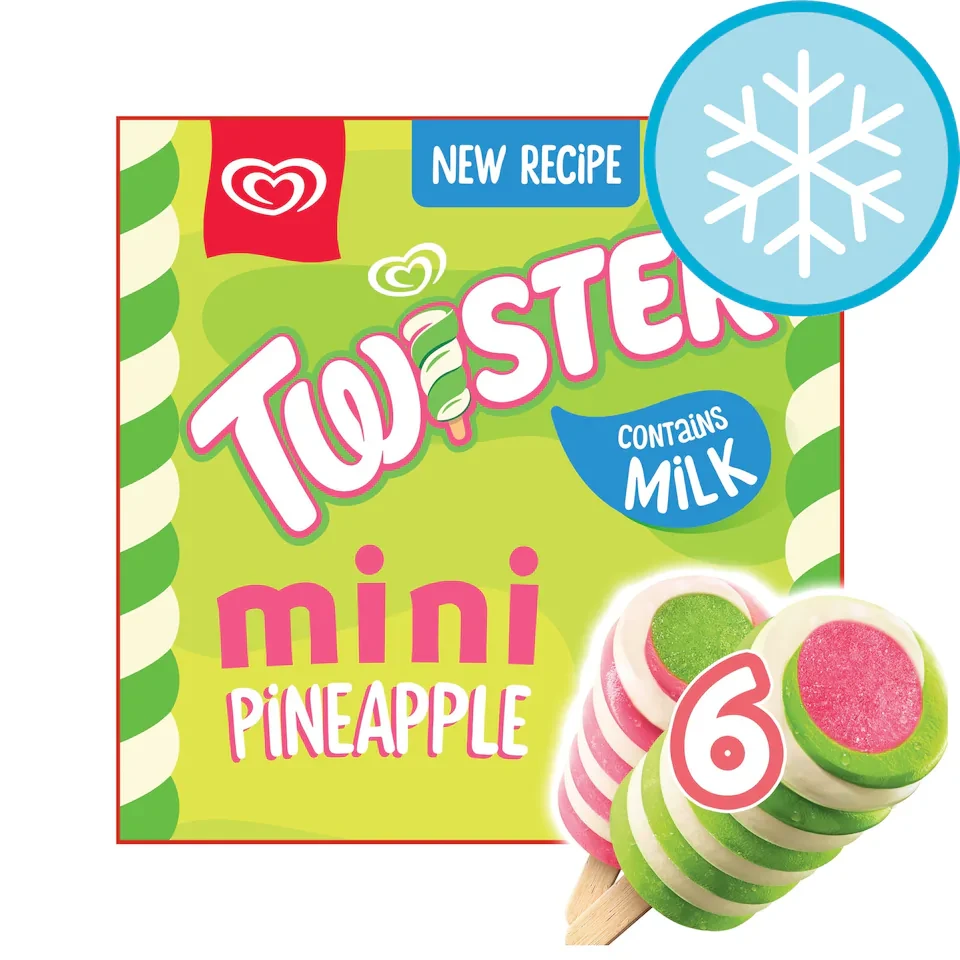Twister Mini Pineapple Ice Cream Lollies 6x50ml