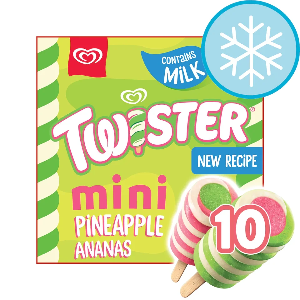 Twister Mini Pineapple Ice Cream Lollies XL Family Pack 10 x 50ml