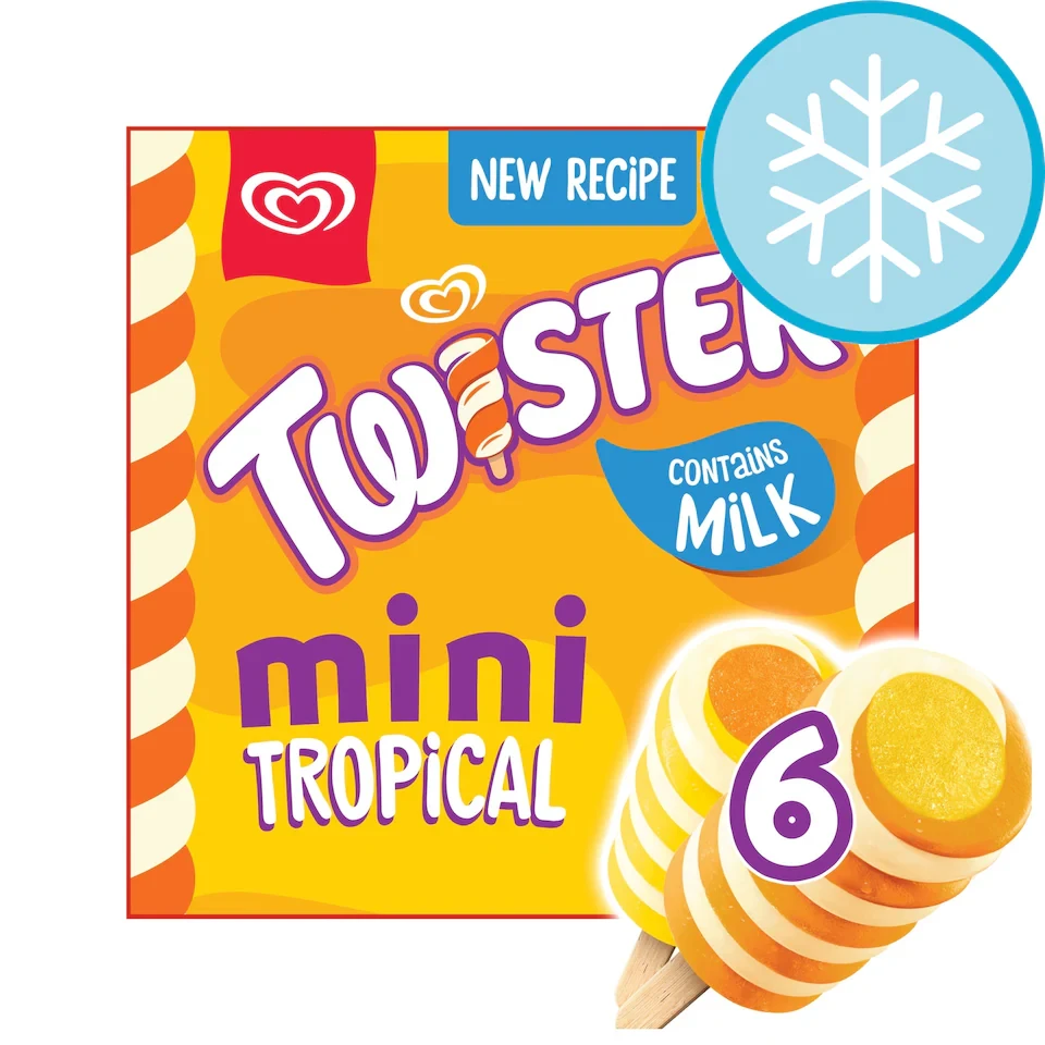 Twister Mini Tropical Made with Fruit Ice Cream Lollies 6x50ml