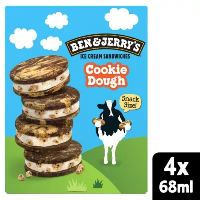 Ben & Jerry's Cookie Dough Ice Cream Sandwich Multipack 4MP