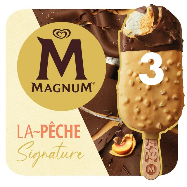 Magnum Signature 3 x 90ml Peach Ice Cream Stick