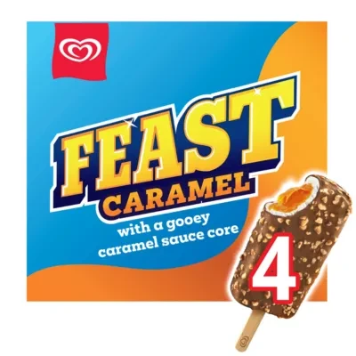 Feast Caramel Ice Cream Sticks 4x 90 ml