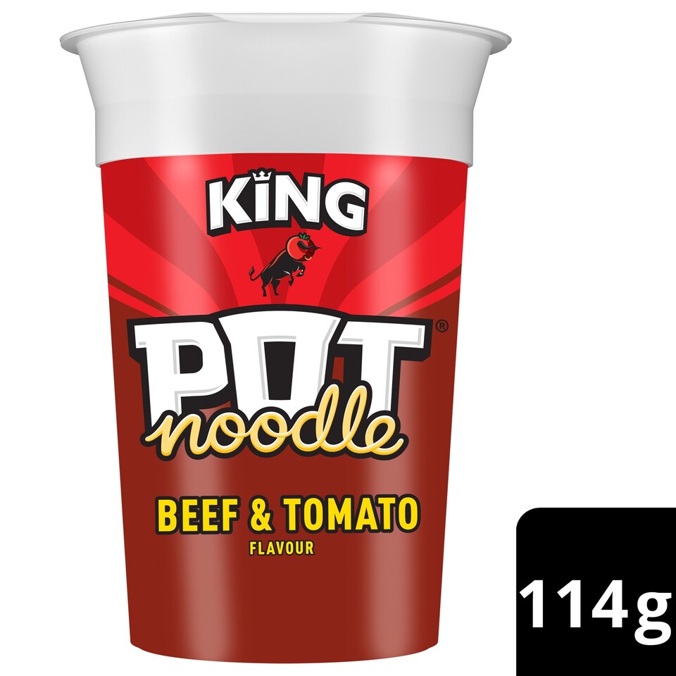 Pot Noodle Beef & Tomato Instant Noodles King Pot 114g