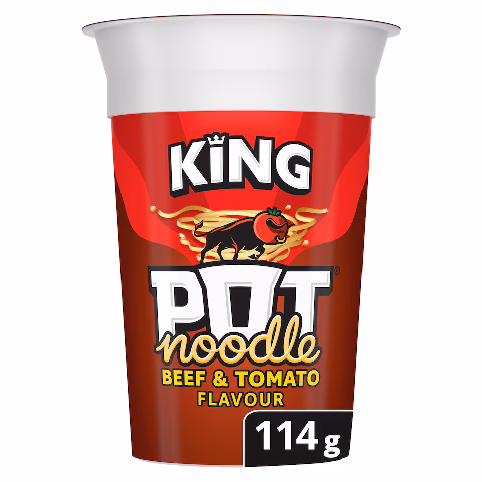 Pot Noodle Beef & Tomato Instant Noodles King Pot 114g