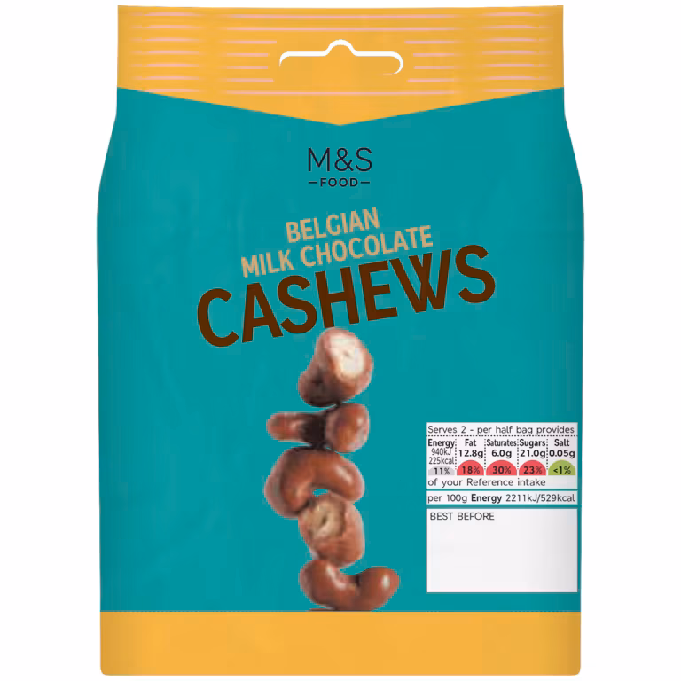 M&S Belgian Milk Chocolate Cashews
