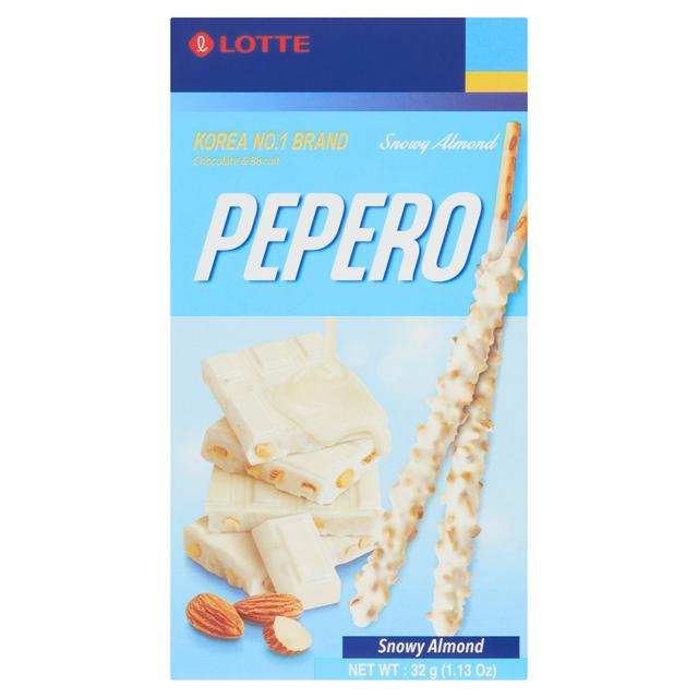 Lotte Pepero Snowy Almond Chocolate & Biscuit 32g