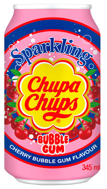 Chupa Chups Sparkling With Cherry Bubble Gum 345ml
